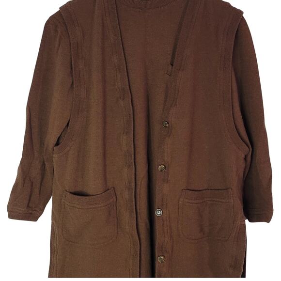 Vintage Tom and Linda Platt Shift Wool Dress and Cardigan- See Measurements - Picture 2 of 13